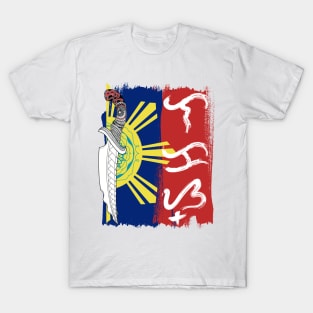 Philippine Flag / Tribal line Art Knife / Baybayin word Lakas (Strength) T-Shirt